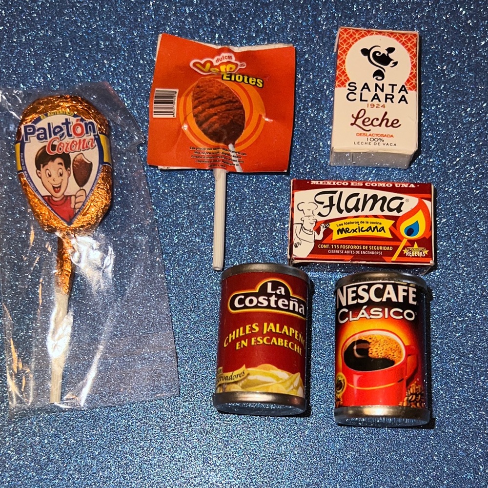 Mexican Snack and Drink Assortment beautiful miniature
refrigerator magnets